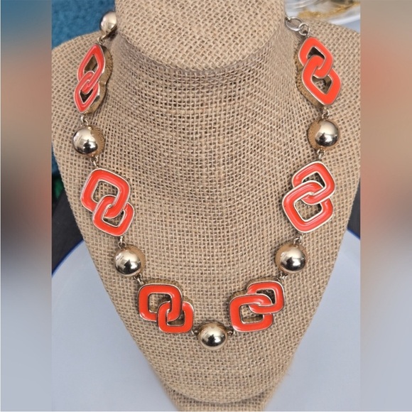 Liz Claiborne Gold and Orange Necklace - Picture 1 of 2
